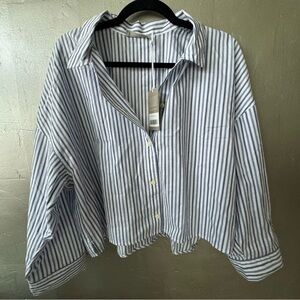 BNWT Everlane Cropped Cotton PJ top, Women’s, Size XL